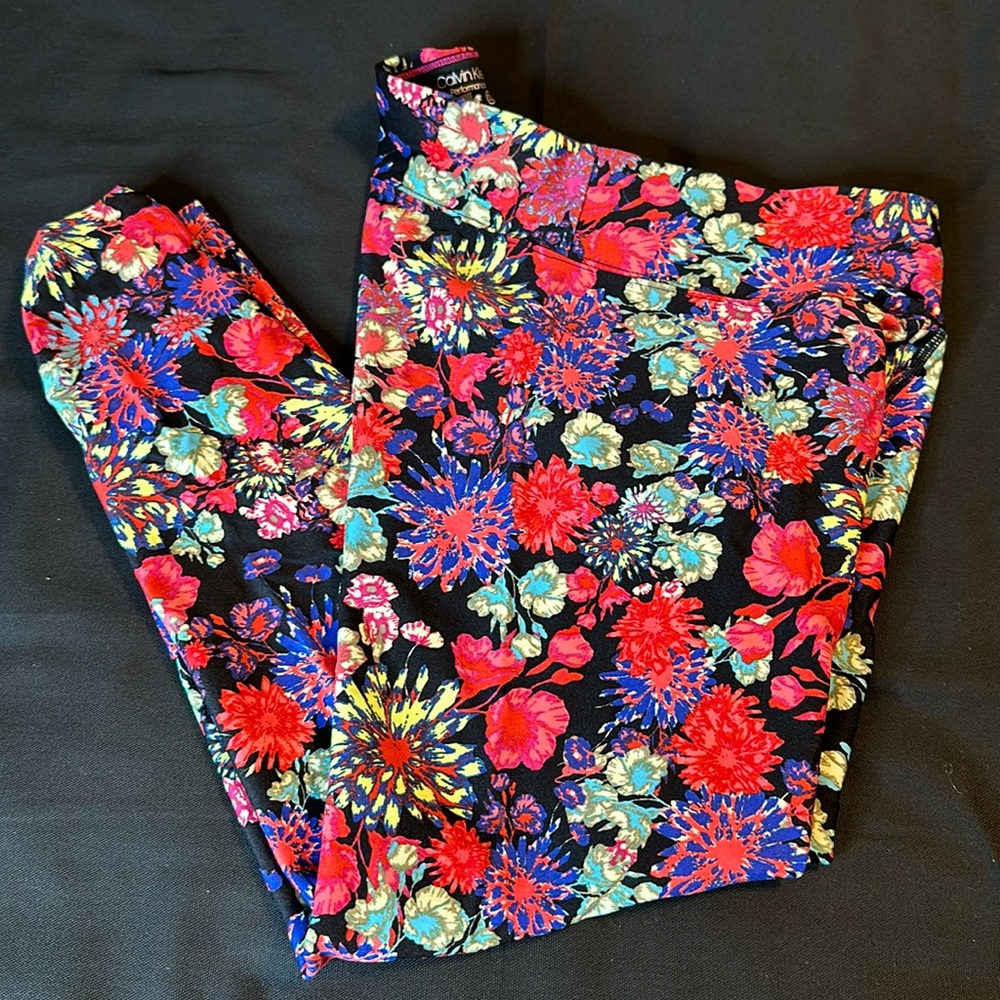 Calvin Klein Performance Wick Leggings Medium Bright Flowers